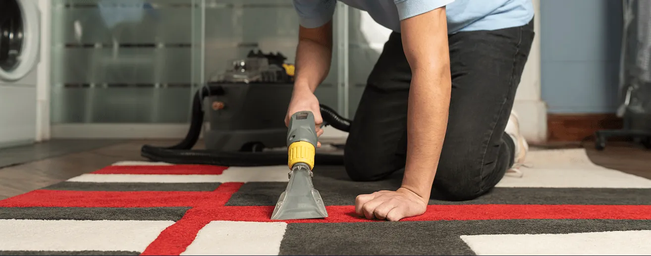Leke çıkarma makinesiyle halı temizliği